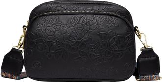 Generic Cymwer Women PU Leather Crossbody Bags Embossed Design Square Bag for Travel (Black)