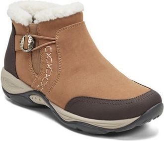 Easy Spirit Erique Water Repellent Faux Shearling Lined Bootie in Medium Brown at Nordstrom, Size 10.5