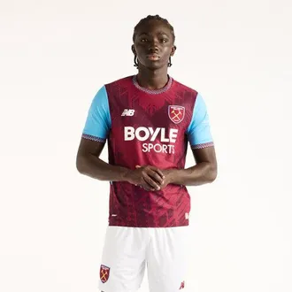 New Balance West Ham United Uomo New Balance 26/27 Home Elite Player Jersey in Bordeaux/Blu, Poliestere, Taglia XL