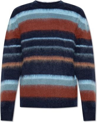 Etro Gestreept Breisel - Heren - Ronde hals truien - Veelkleurig - M - Wol - Truien & Vesten