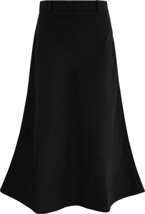 Skall Studio Emina Linen-blend Midi Skirt - Black - 38 (UK10 / S)