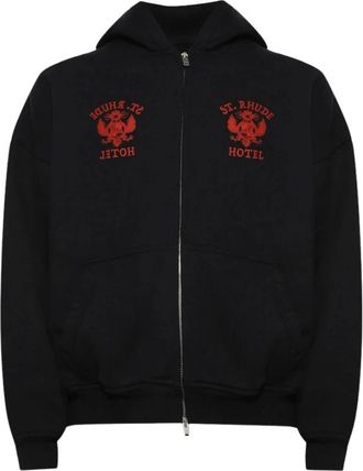 Rhude Sudadera con cremallera - Sweatshirts & Hoodies - Hombre - Negro - 2XL