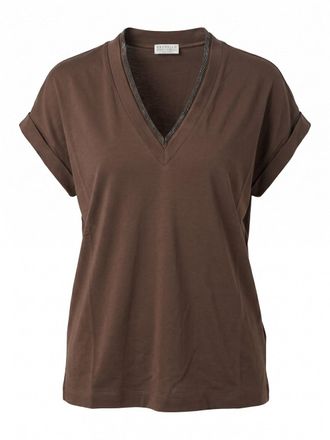 Brunello Cucinelli T-Shirt With Precious Neckline