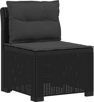 vidaXL Sill&oacute;n Individual De Jard&iacute;n Con Cojines Apariencia De Ratan Pp Vidaxl