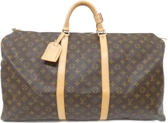 Louis Vuitton Monogram Marron Coated Canvas Boston Bag (Pre-Owned)