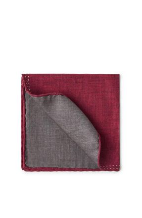 Brunello Cucinelli Silk pocket square in Bordeaux at Nordstrom