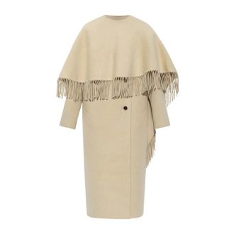 R&oacute;he Abrigo con Flecos de Doble Cara - Jackets - Mujer - Beige - M
