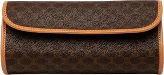 Celine Pre-owned Canvas Clutch - Dames - Vintage Clutch - Bruin - ONE Size - Vintage