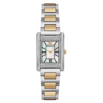 Emporio Armani Quartz Mother of Pearl Dial Two-Tone Ladies Watch AR11642