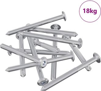 vidaXL Tornillos De Muebles 1400 Uds. Plateado Acero Vidaxl