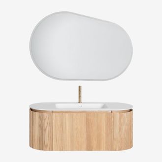 Sklum Conjunto De Mueble De Ba&ntilde;o Suspendido 120x50 Cm En Madera Con Lavabo Integrado Carsone Sklum