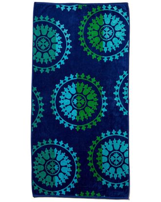 Home City Inc. Set Of Two Wheels Blue Beach Towels