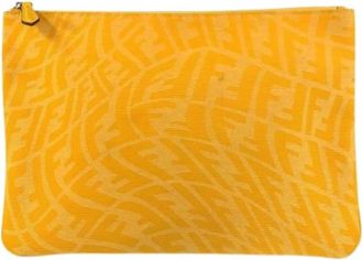 Fendi Pre-owned Clutches, male, Yellow, Size: ONE SIZE Pre-owned Clutch Bag