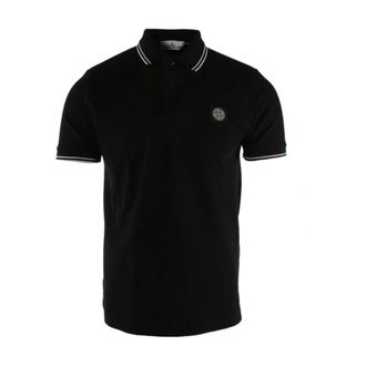 Stone Island Polo - Heren - Polos - Zwart - S - Katoen - Tops