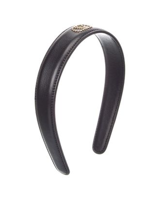 Valentino Vlogo Leather Headband