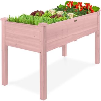 Best Choice Products Best Choice Product 48x24x30in Raised Garden Bed, Elevated Wooden Planter for Yard w/ Foot Caps, Bed Liner