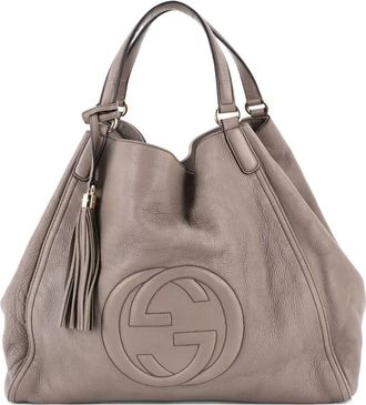 Gucci Soho Leather Large shoulder bag - Beige
