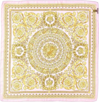 Versace Barocco Print Silk Scarf