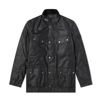 Barbour Jassen, Heren, Blauw, M, Katoen, International Duke Wax Jacket