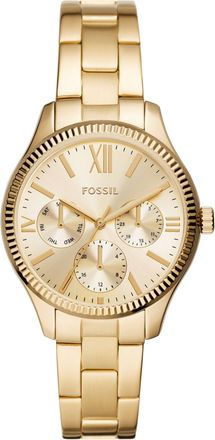 Fossil Womens Rye 36mm Multifunction, Gold-Tone Alloy Watch
