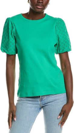 Jones New York Eyelet Sleeve T-Shirt