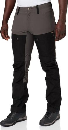 Fj&auml;llr&auml;ven Keb Gaiter Trousers In Black-Stone Grey