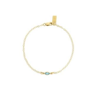 Set & Stones Marquise Birthstone Bracelet in Gold /March at Nordstrom