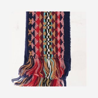 Dries Van Noten Womens Scarf Wool Navy Scarfs