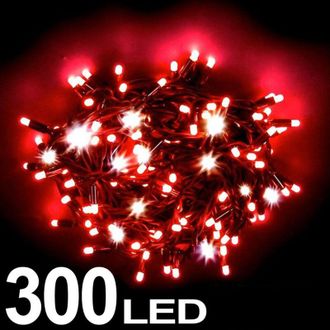 Trade Shop Trade Shop - Catena Luminosa 300 Led Color Rosso Uso Interno Con Control 8 Funciones