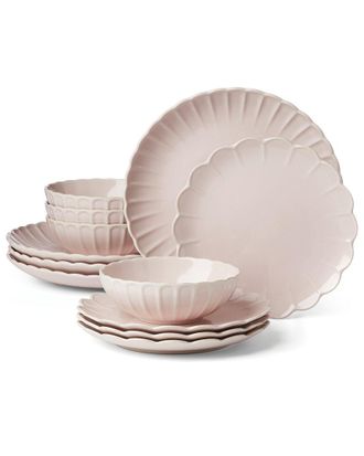Lenox French Perle Scallop 12pc Dinnerware Set