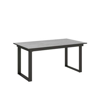 Itamoby Mesa extensible 90x160/220 cm efecto madera gris cemento, hierro