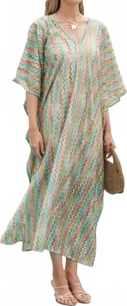Tela Cabana Midi Dress In Zigzag
