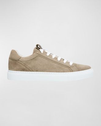 Brunello Cucinelli Monili Suede Low-Top Sneakers