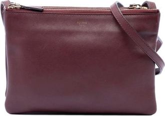 Celine Pre-owned Cross Body Bags, female, Red, Size: ONE SIZE Pre-owned The Trio Crossbody Bag