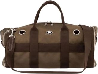 Herm&egrave;s Pre-owned Dog Carrier Bag - Dames - Vintage Weekendtas - Bruin - ONE Size - Leer - Vintage