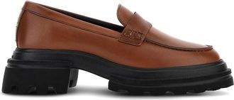 Hogan H674 Cognac leather moccasin
