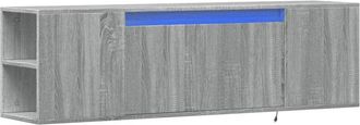 vidaXL Vidaxl - tv Wall Cabinet with led Lights Grey Sonoma 135x31x39.5 cm