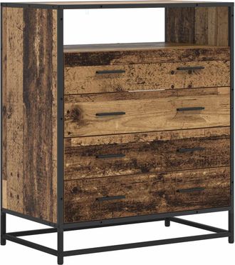 vidaXL Cajonera 4-caj&oacute;n Madera Envejecida 70 X 41 X 83,5 Cm Vidaxl