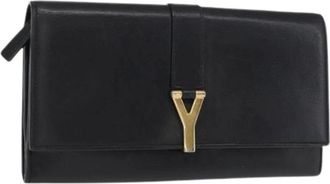 Saint Laurent Pre-owned Wallets, female, Black, Size: ONE SIZE Pre-owned Leather Wallet