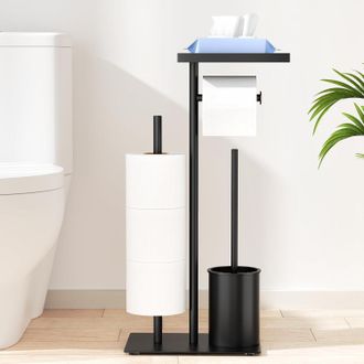 OEM Portarrollos De Papel Higi&eacute;nico Independiente De Acero Inoxidable Con Cepillo - Con Dispensador De Toallitas H&uacute;medas, Juego De Ba&ntilde;o