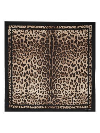 Dolce & Gabbana Foulard leopardato - Marrone