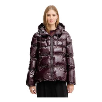 Pinko Pinko, Dames, Jassen, Rood, Maat: L Leer
