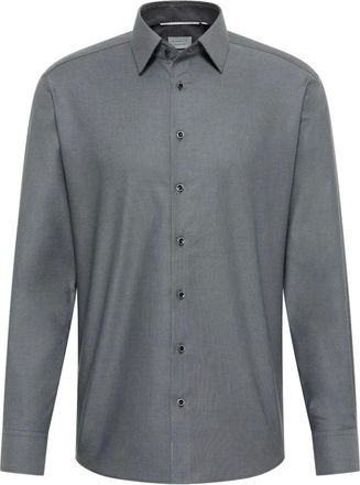 Eterna Heren, Overhemden, Zwart, Maat: 5XL Poliester