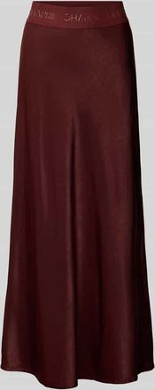 Oh April Maxirock aus Satin mit elastischem Bund Modell Jaelynn in Bordeaux, Größe XS