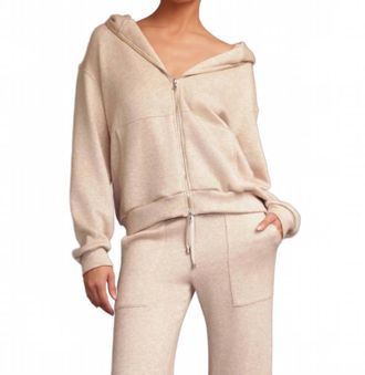 Heroine Sport Plush Relaxed-Fit Hoodie In Oat