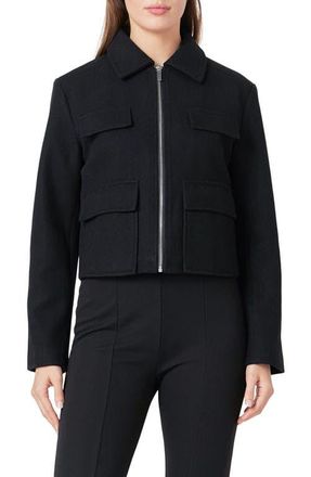 endless rose Zip Jacket in Black at Nordstrom, Size X-Small