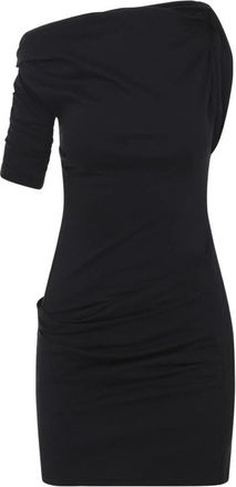 Jacquemus Ruched One-shoulder Mini Dress