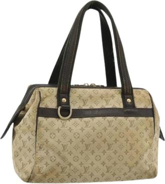 Louis Vuitton Pre-owned Monogram Mini Canvas Hand Bag - Dames - Vintage Handtas - Beige - ONE Size - Leer - Vintage