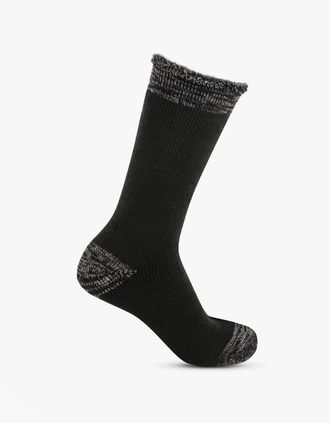 Totes Mens Totes Toasties 3.0 TOG BRUSHED INSIDE THERMAL LINED (Twin Pack) Mens Socks Black Twist