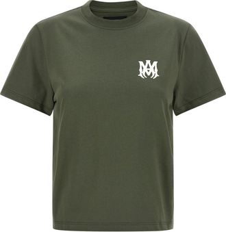 Amiri Green Cotton T-Shirt